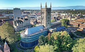 Restoration work is being carried out on the nave of St Peter's Collegiate Church, Wolverhampton