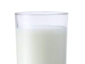 A glass of milk