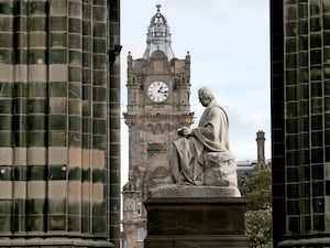 Statue of Scottish author Sir Walter Scott,