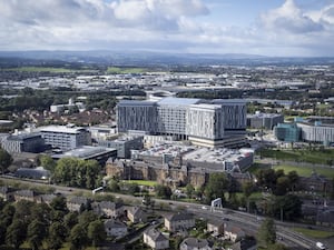 An aerial view of the Queen Elizabeth University Hospital, Glasgow