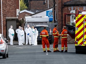 Emergency services near the scene in Hart Street, Southport (James Speakman/PA)