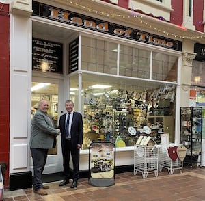 Andrew Plested with Walsall Business Support board member John Murray