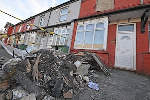 A fire broke out at a two-storey terraced home in Park Lane East, Tipton.