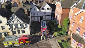 House fire in Vicars Close, Lichfield.