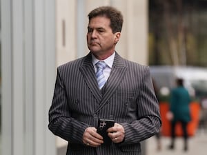 Dr Craig Wright arrives at the Rolls Building in London for the trial earlier this year (Lucy North/PA)