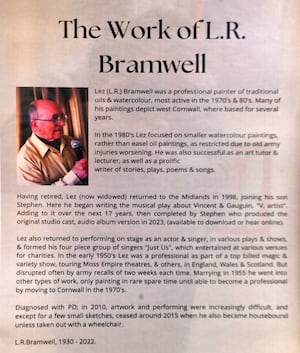 The life and work of Lez Bramwell is being celebrated at the exhibition