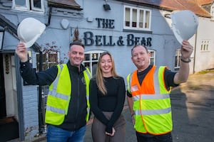 (L-R) David Clynshaw,  Zoey Maycock and Chad Hudson who run the pub and undertaking a £135,000 refurbishment