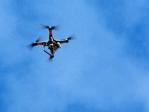 A drone in the sky