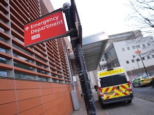 Emergency department signage outside a hospital