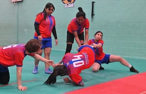 England's women's Kabaddi team training in Bilston