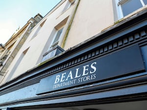 A Beales Department Stores shop sign