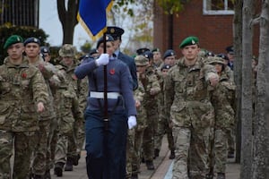 OSH CCF proudly parade their new banner