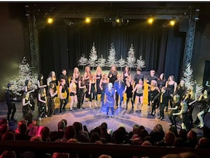 Rooftop Studios performing arts students on stage at Stone, Staffordshire's new Crown Wharf Theatre