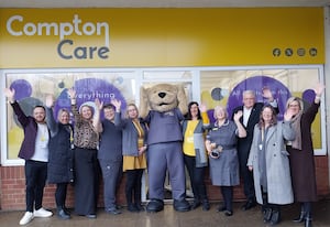 Compton Care staff celebrate the opening of the new store