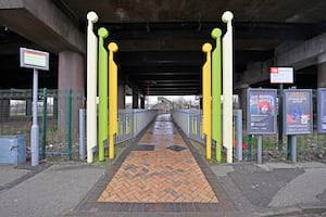 Bescot Stadium Railway Station car park footpath