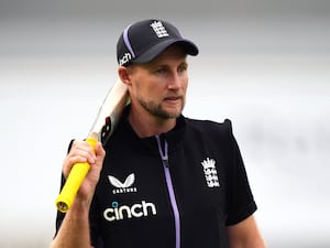 Joe Root rests his bat on his shoulder on day one of the third Test against Sri Lanka in September 2024