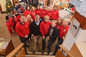 Dancers store closes after 144 years service. Front, Dave Dancer, Liz Dancer, Martyn Duerden, Jan Duerden, Diane Dancer, Charlotte Duerden, Mike Dancer, back: Kerry Pardoe, Dawn Ozer, Tina Jones, Amanda Butcher, Meg McLaughlin, Rob Moody.