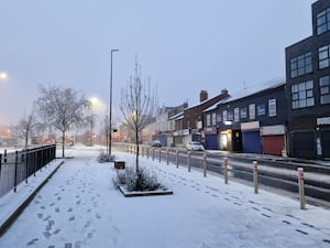 Snow in West Bromwich on Sunday morning