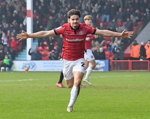 Jamie Jellis celebrates his goal.