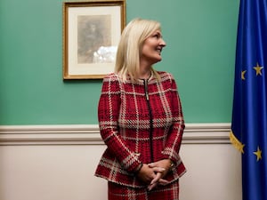 Independent TD Verona Murphy in her office at Leinster House, Dublin, after she was elected as the new Ceann Comhairle (speaker)