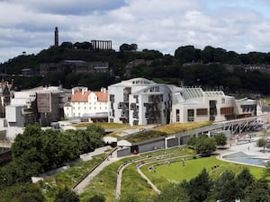 An aerial shot of Holyrood