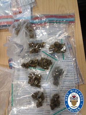 Drugs were found inside the property. Photo: West Midlands Police