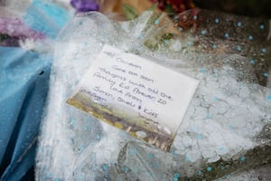 Tributes left at the site of the crash in Halesowen.