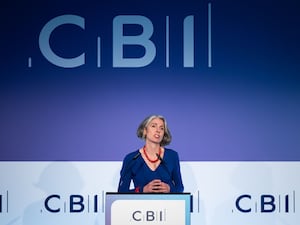 Rain Newton-Smith speaking at the Confederation of British Industry conference