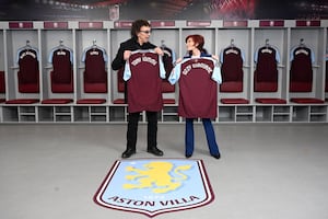 Tony Iommi and Sharon Osbourne helped to announce the show at Villa Park on Wednesday morning. Photo: Aston Villa