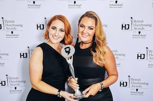 Mary winning British hairdressing award