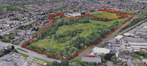 The 31-acre site off Neachells Lane, Wolverhampton, which could soon become a new 33,000sqm distribution centre. Pic: AJA Architects/Goold Estates. Permission for reuse for all LDRS partners.