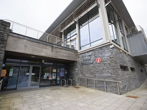 A general view of the Strule Arts Centre where the Omagh Bombing Inquiry is taking place