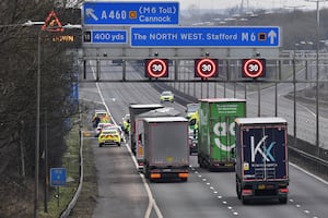 The closure at Junction 11. Photo: Tim Thursfield