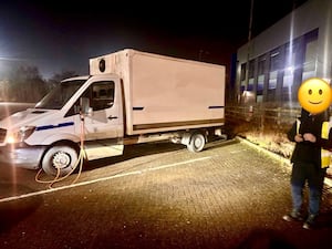 The van was stopped at Doxey on the M6. Photo: Staffordshire Police Road Crime Team