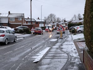 Severn Trent Water teams have put a traffic light system into place while they work to clear the flood