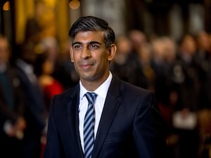 Rishi Sunak arrives at Westminster Abbey for a Battle of Britain memorial service