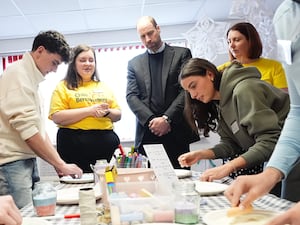 The Prince of Wales with people at Child Bereavement UK