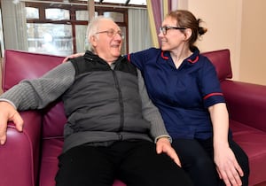 Patient Ivan Glover with ward manager Jackie Moylan. Both will be moving to the Dorothy Pattison unit.