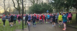 Runners started at 9am, with many dressing up as Christmas themed characters