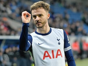 James Maddison celebrates for Tottenham