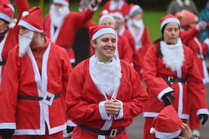 It was all smiles at the Beacon Santa run in West Park, Wolverhampton. 