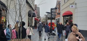 Plenty of people could be seen in and around McArthurGlen on Boxing Day