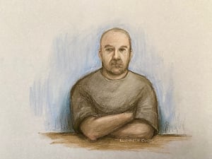 Court artist sketch of David Carrick