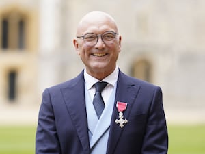 Gregg Wallace after being made a Member of the Order of the British Empire