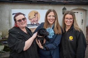 Sales Adviser Darcy (Centre) with Katy (left) and Sarah (right) at Brighter Days Rescue