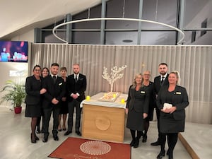 The Jennifer Ashe & Son team at the Christmas memorial service at Cannock Chase Crematorium