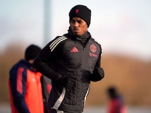 Marcus Rashford in training