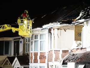 Firefighters at the scene in Ilford