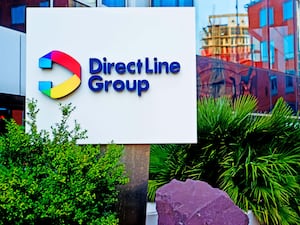 A Direct Line Group sign in front of the company's offices