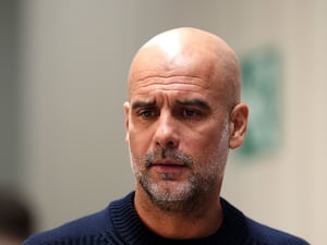 Manchester City manager Pep Guardiola ahead of a press conference at the Santiago Bernabeu